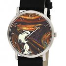 VINTAGE SNOOPY V/S EDVARD MUNCH THE SCREAM EXISTENTIAL ANGST PEANUTS WRIST WATCH