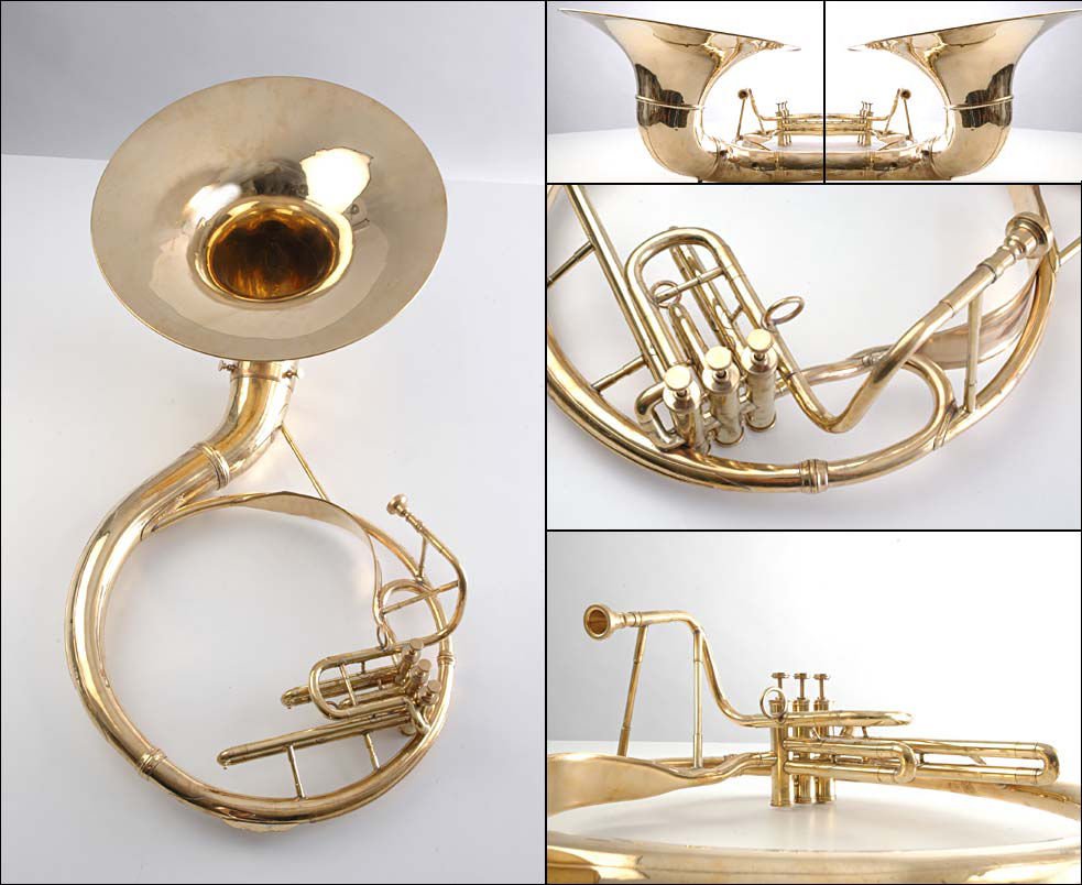 2017 ZWEISS FULL BRASS 21INCH Bb SOUSAPHONE. COMPACT SIZE. SAE USA