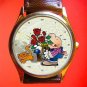 VINTAGE ZIGGY "MAYFLOWERS" COMIC ART COLLECTIBLE 30 mm UNISEX WRIST WATCH
