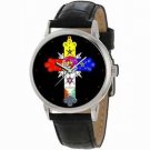 BEAUTIFUL SYMBOLIC ROSICRUCIAN ART ROSE CROSS COLLECTIBLE 40 mm WRIST WATCH BEAUTIFUL SYMBOLIC ROSICRUCIAN ART ROSE CROSS COLLECTIBLE 40 mm WRIST WATCH