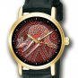 GORGEOUS AUSTRALIAN ABORIGINE KANGAROO ART 30mm UNISEX WRIST WATCH, OCHRE COLORS