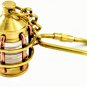 SAILOR'S NAUTICAL THEME SHIP'S HURRICANE LAMP KEYCHAIN IN BRASS & COPPER