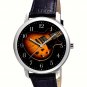 VINTAGE GIBSON GUITAR PROMOTIONAL ART HEAVY BRASS COLLECTIBLE 40 mm WRIST WATCH