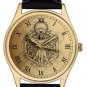 VINTAGE PARCHMENT ART MASONIC COSMOLOGY GEOMETRY VITRUVIAN MAN WATCH