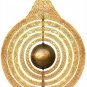ANTIQUATED BRASS MASSIVE 18-INCH HANGING ISLAMIC ARMILLARY QURANIC INSCRIPTIONS