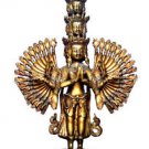 ANTIQUE BRASS 23-INCH STATUE BUDDHA AMOGHAPASA LOKESHWAR AVALOKITESHWARA NEPAL ANTIQUE BRASS 23-INCH STATUE BUDDHA AMOGHAPASA LOKESHWAR AVALOKITESHWARA NEPAL