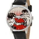 FANTASTIC WARHOLESQUE ART VINTAGE BOXING BOXER'S COLLECTIBLE  WRIST WATCH