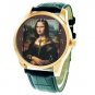 THE MONA LISA. BEAUTIFUL HIGH-QUALITY 40 mm EYE-CATCHING UNISEX ART WRIST WATCH