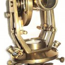 ANTIQUATED BRASS LARGE 7-INCH THEODOLITE TRANSIT with TEAK BOX, ZWEISS HAMBURG