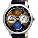 FREEMASONRY YORK RITE SYMBOLIC MASONIC LARGE 44 mm COLLECTIBLE EMBLEM WATCH