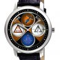 FREEMASONRY YORK RITE SYMBOLIC MASONIC LARGE 44 mm COLLECTIBLE EMBLEM WATCH