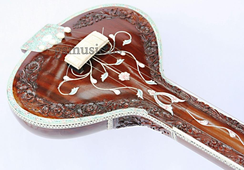 TANPURA MINI BIRD SAFFARI DECORATED MIRAJ TRAVEL TANPURI TAMBOORI TANBURI GSM057
