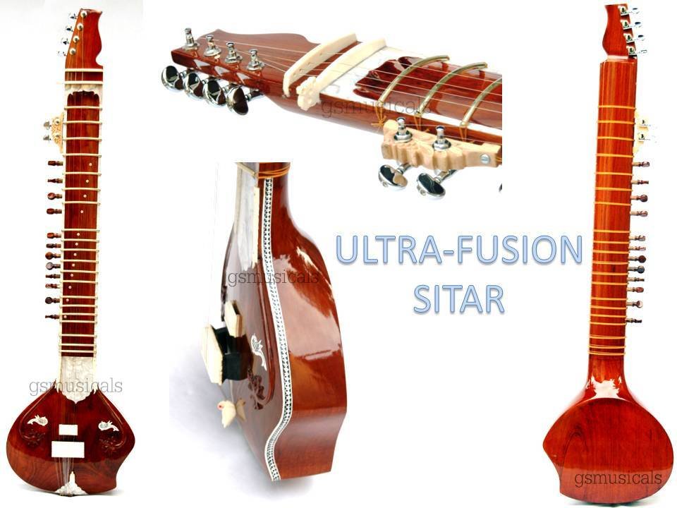 SITAR ULTRA PRO FUSION SITAR NATURAL ACOUSTIC ELECTRIC STUDIO SITAR GSM016GS#