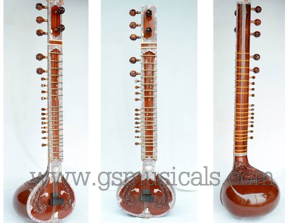 SITAR NECK CARVING WITH GIG BAG GSM038