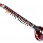 SITAR PACO RED FUSION TRAVEL WITH FIBERGLASS CASE GSM019GS#