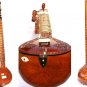 SITAR HAND CARVED HEMRAJ BACK WITH FIBREGLASS CASE STANDARD GSM006