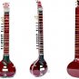 SITAR PACO RED FUSION TRAVEL ELECTRIC STUDIO WITH FIBERGLASS CASE GSM019GS#