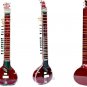 SITAR PACO RED FUSION TRAVEL ELECTRIC STUDIO WITH FIBERGLASS CASE GSM019GS#