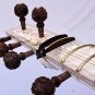 SITAR GOLDEN LEAF WITH FIBERGLASS CASE GSM063 CA