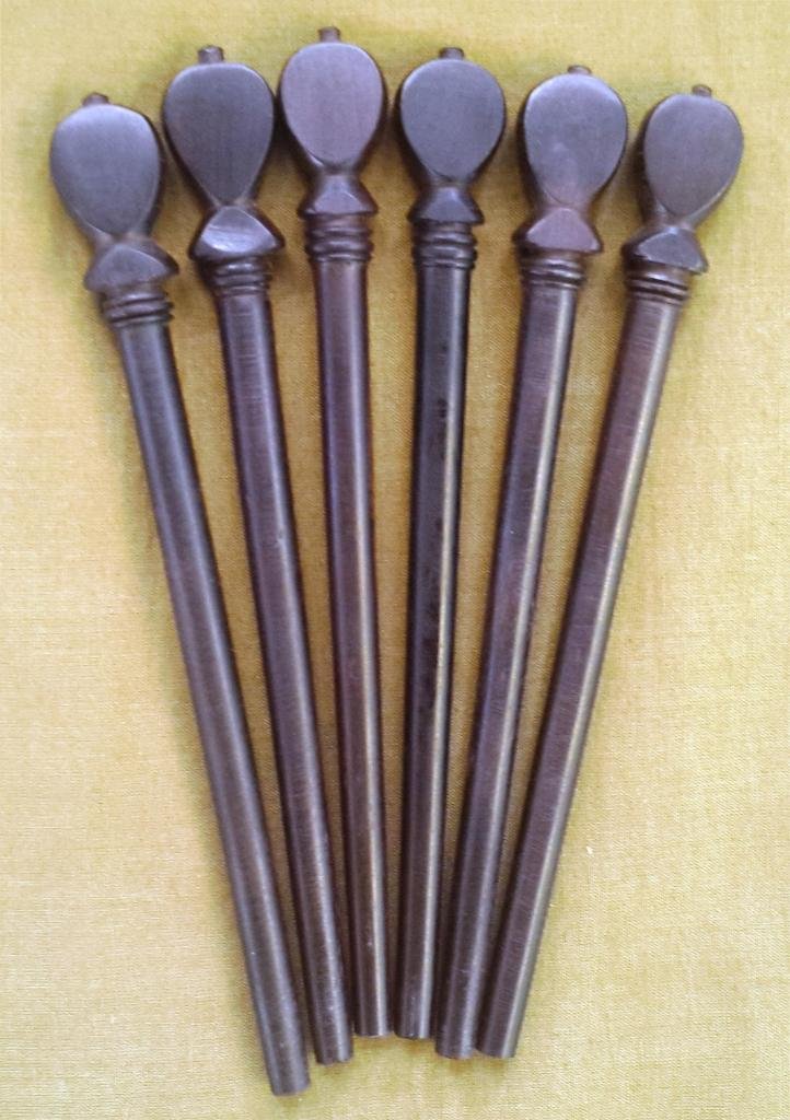 SITAR ACCESSORIES SITAR TARAF PEGS EBONY FLAT WOOD BLACK GSMA029 CA