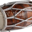 PROFESSIONAL QUALITY DHOLAK DRUM~ROPE TUNED~DHOLKI~SHESHAM WOOD & SPECIAL SKIN
