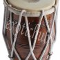 PROFESSIONAL QUALITY DHOLAK DRUM~ROPE TUNED~DHOLKI~SHESHAM WOOD & SPECIAL SKIN
