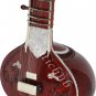 MUNDA SITAR WITH FIBER BOX~RAVI SHANKAR STYLE~FREE STRINGS/MIZRAB/BOOK~SITAR EHS