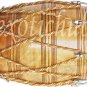 SPECIAL DHOLAK DRUM ROPE + BOLT TUNED~NATURAL WOOD COLOR POLISH~SPECIAL SKIN
