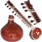 SITAR~RAVI SHANKAR STYLE WITH FIBER BOX~DESIGNER TUN WOOD~PRO QUALITY~STRING EHS