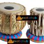 TABLA DRUMS~DESIGNER GOLDEN BRASS 2.5 KG BAYAN~SHEESHAM DAYAN~PROFESSIONAL SET