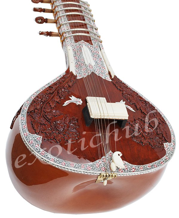 PEACOCK SITARDOUBLE TUMBAFIBER BOXRAVI SHANKAR STYLESITAARCONCERT QUALITY