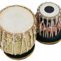 DHAMA JORI~DESIGNER BRASS DRUM 4 KG~SHEESHAM WOOD TABLA~SIKH PAKHAWAJ JODI~ESRAJ