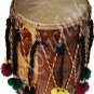 NEW DHOL DRUM~PUNJABI BHANGRA~SHEESHAM WOOD~PLAYING STICKS~GREAT SOUND~DHOLAK