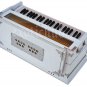 HARMONIUM~WHITE COLOR~3½ OCTAVE~11 STOP~5 DRONE~440 Hz~SHRUTI~YOGA~BHAJAN~KIRTAN