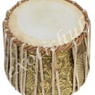 DHAMA SET~DESIGNER BRASS DRUM 4 KG~SHEESHAM WOOD TABLA~SIKH JORI~PAKHAWAJ JODI