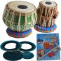 TABLA DRUMS SET~GREEN COLOR BRASS BAYAN 2.5 KG.~SHESHAM WOOD DAYAN~TABLA EHS