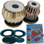 TABLA DRUMS SET~RED BRASS 2.5KG BAYAN~SHESHAM WOOD DAYAN~HAMMER/ CUSHION/COVER