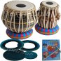 TABLA DRUMS~BLACK BRASS~SHESHAM WOOD DAYAN~FREE HAMMER/CUSHION/COVER