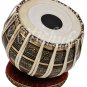 TABLA DRUM~BLACK BRASS 2.5 KG BAYAN~SHESHAM WOOD DAYAN~FREE HAMMER/CUSHION/BOOK