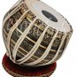 TABLA DRUM~BLACK BRASS 2.5 KG BAYAN~SHESHAM WOOD DAYAN~FREE HAMMER/CUSHION/BOOK