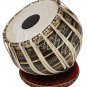 TABLA DRUM~BLACK BRASS 2.5 KG BAYAN~SHESHAM WOOD DAYAN~FREE HAMMER/CUSHION/BOOK