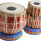 TABLA DRUM SET~RED BRASS 2.5KG BAYAN~SHESHAM DAYAN~BHAJAN~KIRTAN~HAMMER/CU​SHION