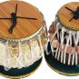 TABLA DRUMS SET~DESIGNER 2.5 KG BRASS BAYAN~SHEESHAM WOOD DAYAN~GREAT SOUND