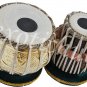 TABLA DRUMS SET~DESIGNER 2.5 KG BRASS BAYAN~SHEESHAM WOOD DAYAN~GREAT SOUND