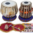 TABLA SET/MAHARAJA™/OM BRASS BAYAN 3 KG/ॐ/SHEESHAM DAYAN/INDIA INDIAN DRUMS/EC