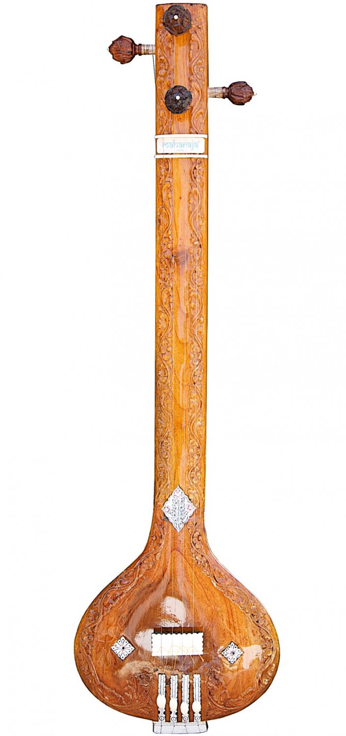 MAHARAJA™ TANPURI/PROFESSIONAL FLAT TANPURA/TAMBURI/TUN/CARVING/FF02