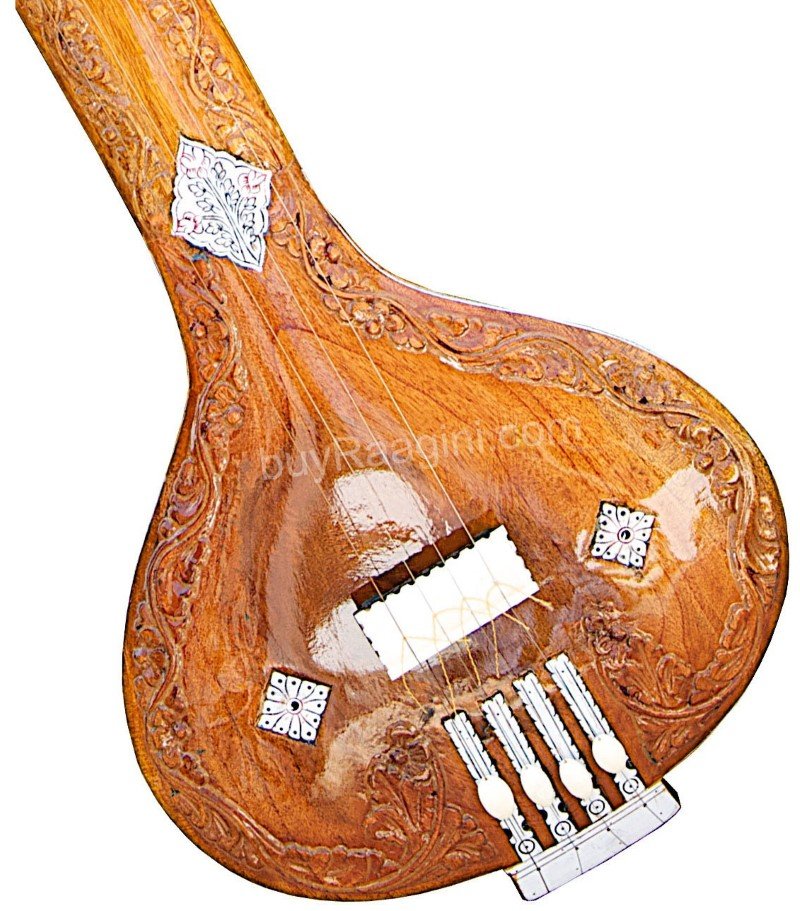 MAHARAJA™ TANPURI/PROFESSIONAL FLAT TANPURA/TAMBURI/TUN/CARVING/FF02
