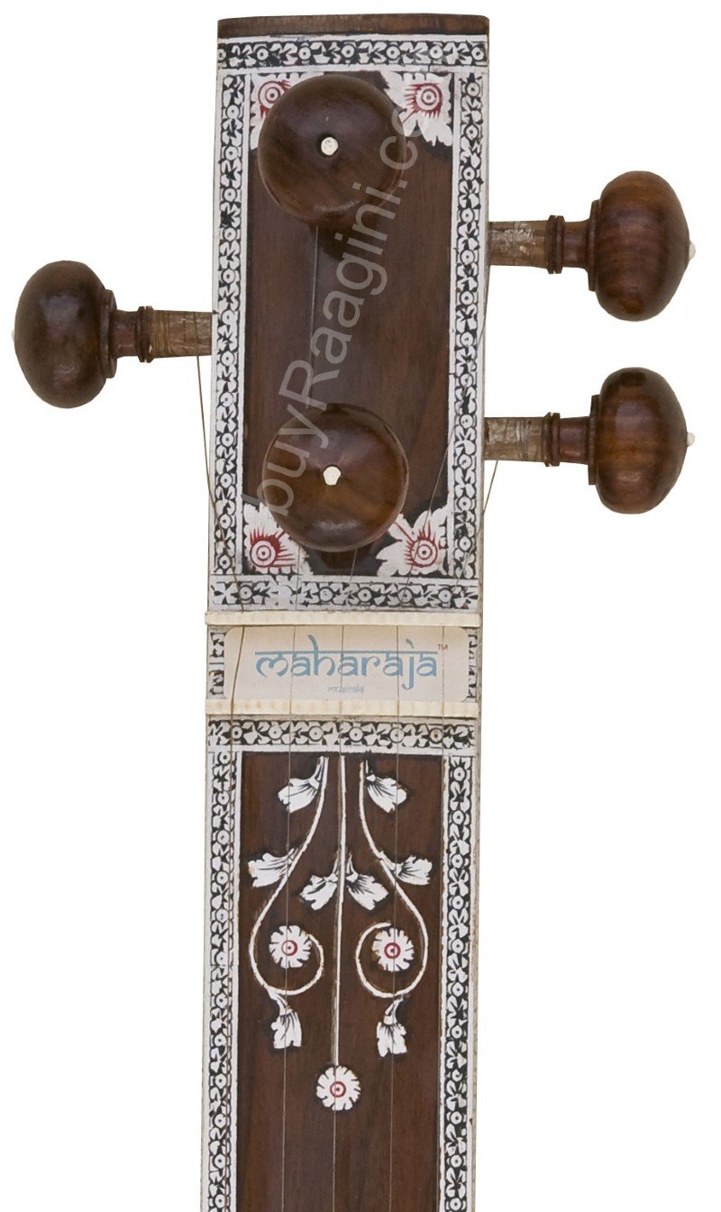 TANPURI MAHARAJA™/NEW DESIGNER TUN WOOD/FLORAL DESIGN/FLAT TANPURA