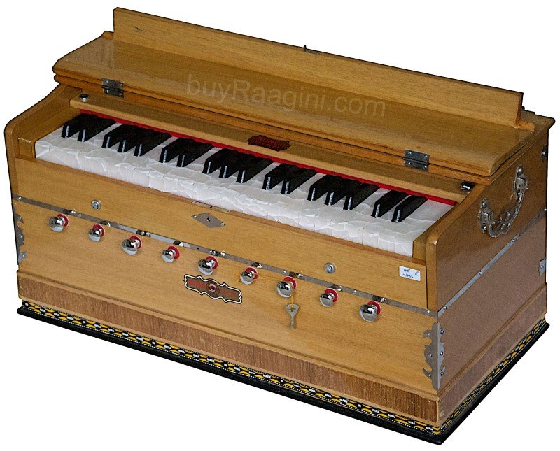 BINA™ SANGEET HARMONIUM/COUPLER FUNCT./42 KEY/NATURAL COLOR/INDIAN/3½