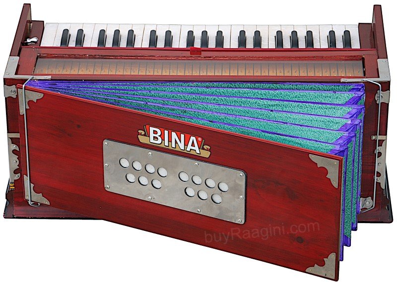 NEW BINA™ NO.9A HARMONIUM/COUPLER/42 KEY/INDIAN/3½ OCTAVES/MULTIFOLD